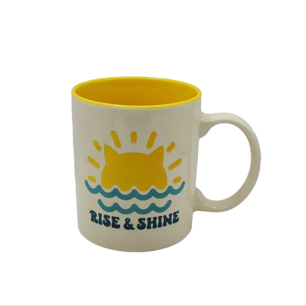 Cat Lady Box Rise & Shine Sunshine and Ocean Summer Vibes Pet Lovers Mug 12 Oz